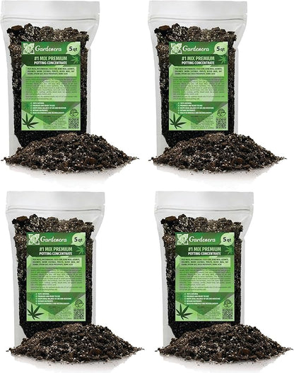 Gardenera Organic Autoflower Plants Potting Soil Mix - Perfect Balance of Nutrients, Drainage, and Aeration for Thriving Autoflower Plants- 20 Quart