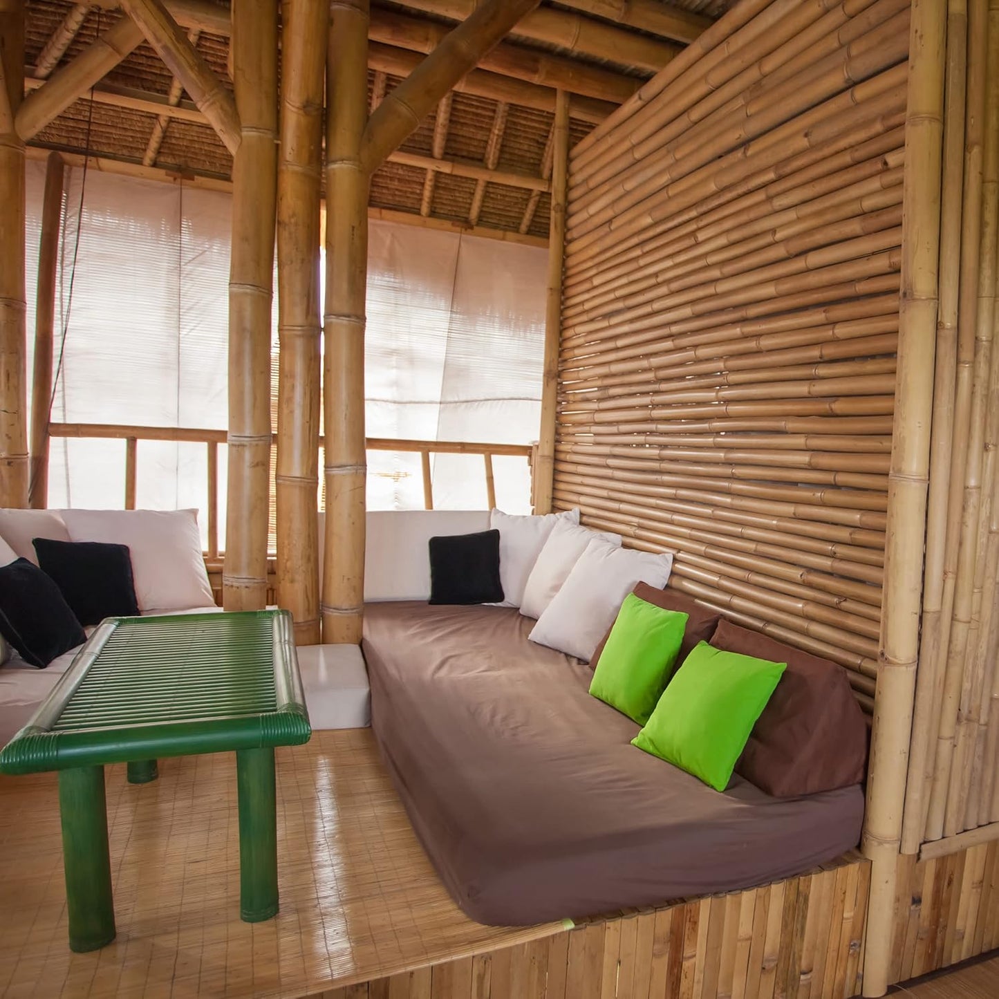 FOREVER BAMBOO 90" L Solid Bamboo Poles for Structural Design and Weight-Bearing Support (6-Pack)