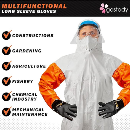 Gastody™ - Chemical Resistant Gloves, Reusable,Heavy Duty Safety Work Gloves,Resist Acid,Oil,Alkali - S-M-L-XL-XXL Size