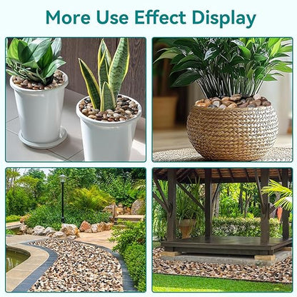 30 lbs River Rocks, 1-1/2 inch Plant Rocks for Pots Indoor, Decorative Garden Rocks Outdoor Landscaping, Polished Natural Stone for Walkways, Yard, Vases, Crafts
