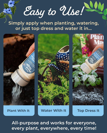 Organic Plant Magic - Truly Organic™ Easy to Use Soluble Plant Food Shaker: All-Purpose Fertilizer Concentrate for All Flower Vegetable Herb Fruit Tree Indoor Garden & House Plants [One 3 oz Shaker]