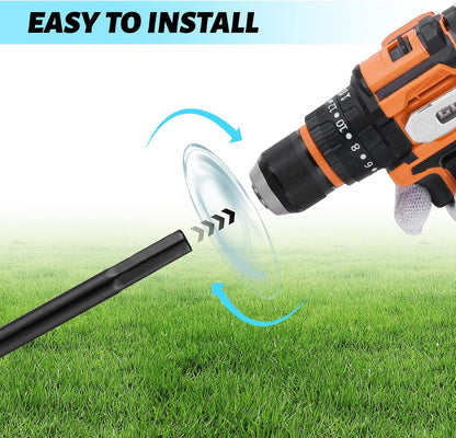 ERYTLLY Auger Drill Bit for Planting 1.6x9inch,Garden Auger Spiral Bulb Planter Tool for Umbrella Holes Post Hole Digger - Compatible with 3/8 inch Hex-Shank Drill