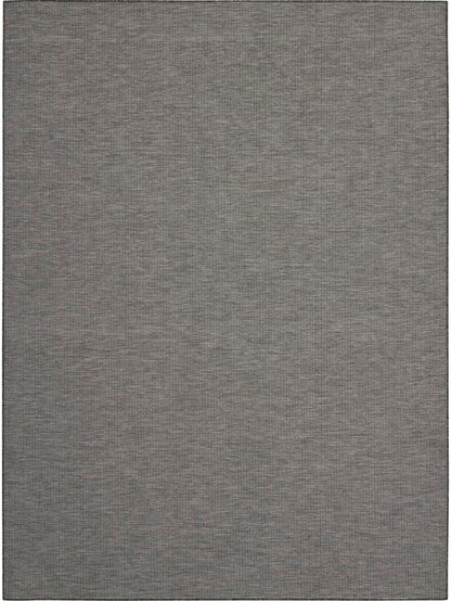 Nourison Positano Indoor-Outdoor Charcoal 7' x 10' Area Rug, Easy Cleaning, Non Shedding, Bed Room, Living Room, Dining Room, Backyard, Deck, Patio (7x10)