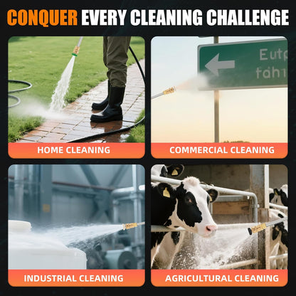 Gas Pressure Washer 3500 PSI, 2.3 GPM Heavy Duty High Power Washer,209CC 7HP Engine with 25Ft Pressure Hose, Axial Aluminum Pump, Soap Tank, Spray Gun and Wand, 4 Quick Connect Nozzle (Orange)