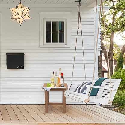 Outdoor Side Table, Small Adirondack Side Table for Adirondack Chair - Indoor Outdoor End Table - HDPS (Teak)