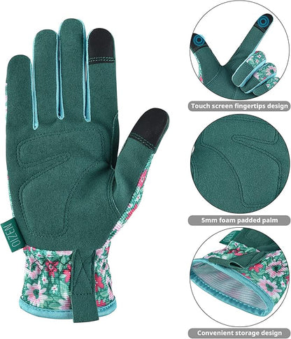 Gardening Gloves for Women and Men, Touchscreen Garden Gloves, Thorn Proof Puncture Resistant Work Gloves, Gardening Gifts for Women, Size Small