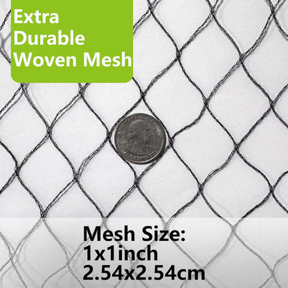 POYEE 25 x 50 FT Bird Netting for Garden Woven Mesh Garden Netting for Plants, Vegetable, Fruit Trees, Blueberry Bushes, Strawberries Against Birds, Deer, Squirrels and Other Animals
