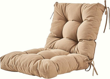 ARTPLAN All Weather Chair Outdoor Cushions Wicker Tufted Pillow with Back for Outdoor Furniture