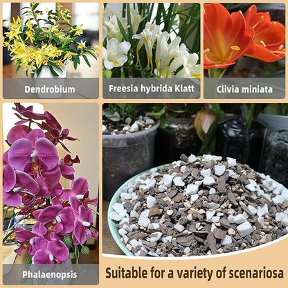 4 Quart Bonsai Soil Mix Lava,Pumice,Pine Bark and Calcined Rock, Natural Organic Mix for Potted Plants…