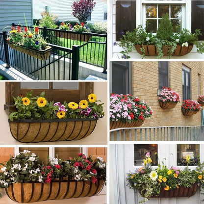 1 Pcs Trough Coco Liner 48 inch Wall Planter Replaceable Coco Liner for Window Box, Fence Flower Baskets