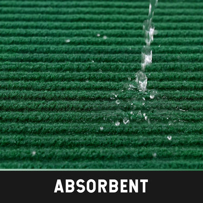 fani Heavy Duty Large Outdoor Indoor Entrance Doormat Grass Green Waterproof Low Profile Entrance Rug Front Door Mat Patio Anti-Skid Rubber Back, 31x47 inch (Grass Green)