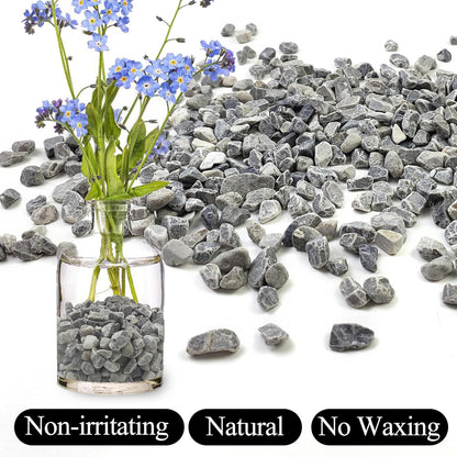 5lbs Grey Pebbles for Landscaping, 3/8inch Small Rocks for Succulent Cactus Plants, Natural Polished Pebbles, River Rocks for Plants, Vases, Garden