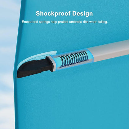 PURPLE LEAF 12 Feet Double Top Deluxe Square Patio Umbrella Offset Hanging Umbrella Cantilever Outdoor Market Umbrella Garden Turquoise Blue