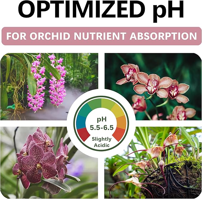 Orchid Soil - Premium Potting Mix for Phalaenopsis, Dendrobium & Cattleya | Fast-Draining, Moisture-Retentive, pH-Balanced for Healthy Root Growth | Organic & Peat-Free (1 QT)