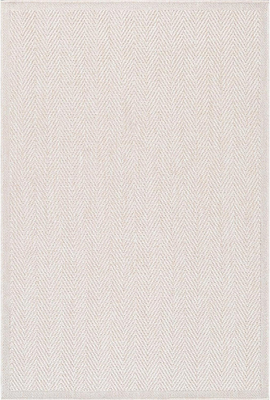 CAMILSON Easy Jute Rug 4x6, Indoor Outdoor Off-White Color Fiber Area Rugs for Living Room Patio and Kitchen Rug Herringbone Seagrass Woven Design Easy-Cleaning Washable Outside Carpet Alfombras 4 x 6