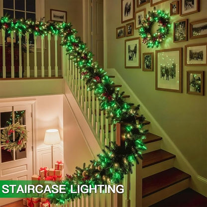 suddus Connectable Green Chirstmas Lights Outdoor with Remote, 66ft 200 LED String Lights Plug in Waterproof, Dimmable Clear Wire Fairy Lights for Xmas Tree,Halloween,Garden,Porch,Party Decorations