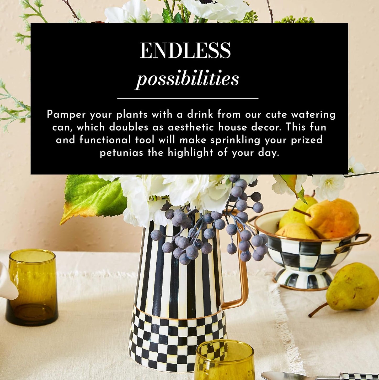 MACKENZIE-CHILDS Watering Can, Outdoor Galvanized Watering Can, Spectator