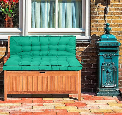 Swing Replacement Cushions with Backrest, 2 or 3 Seater Waterproof Non-Slip Overstuffed Swing Pad, Indoor/Outdoor Bench Cushion for Porch Chair Swing Garden Furniture (Lake Blue, 40 * 70.8in)