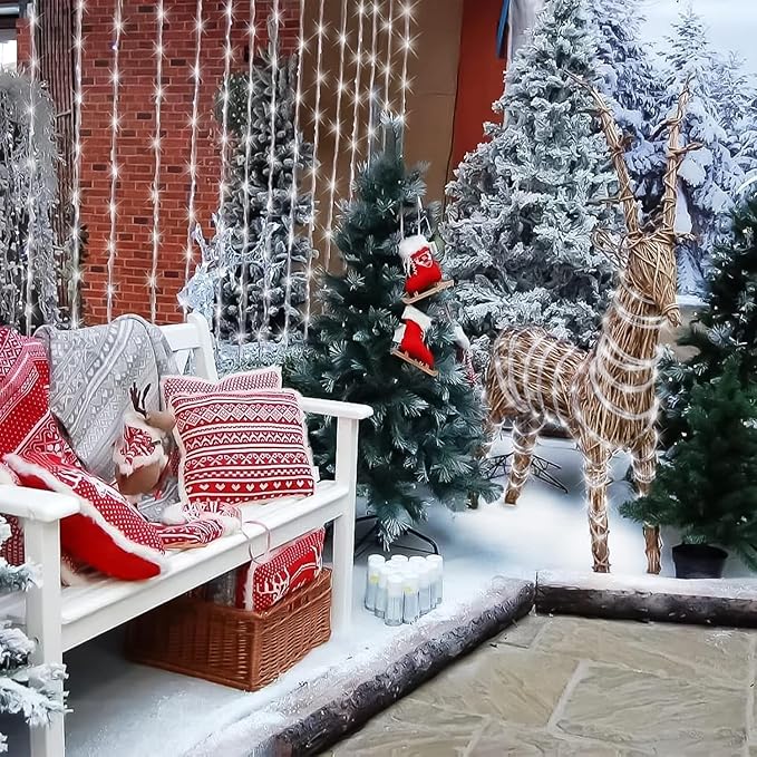 Solar Rope Lights Outdoor Waterproof LED, 66ft 200 LEDs Cold White String Lights,8 Lighting Modes Tube Lights with Remote for Christmas Garden Swimming Pool Trampoline