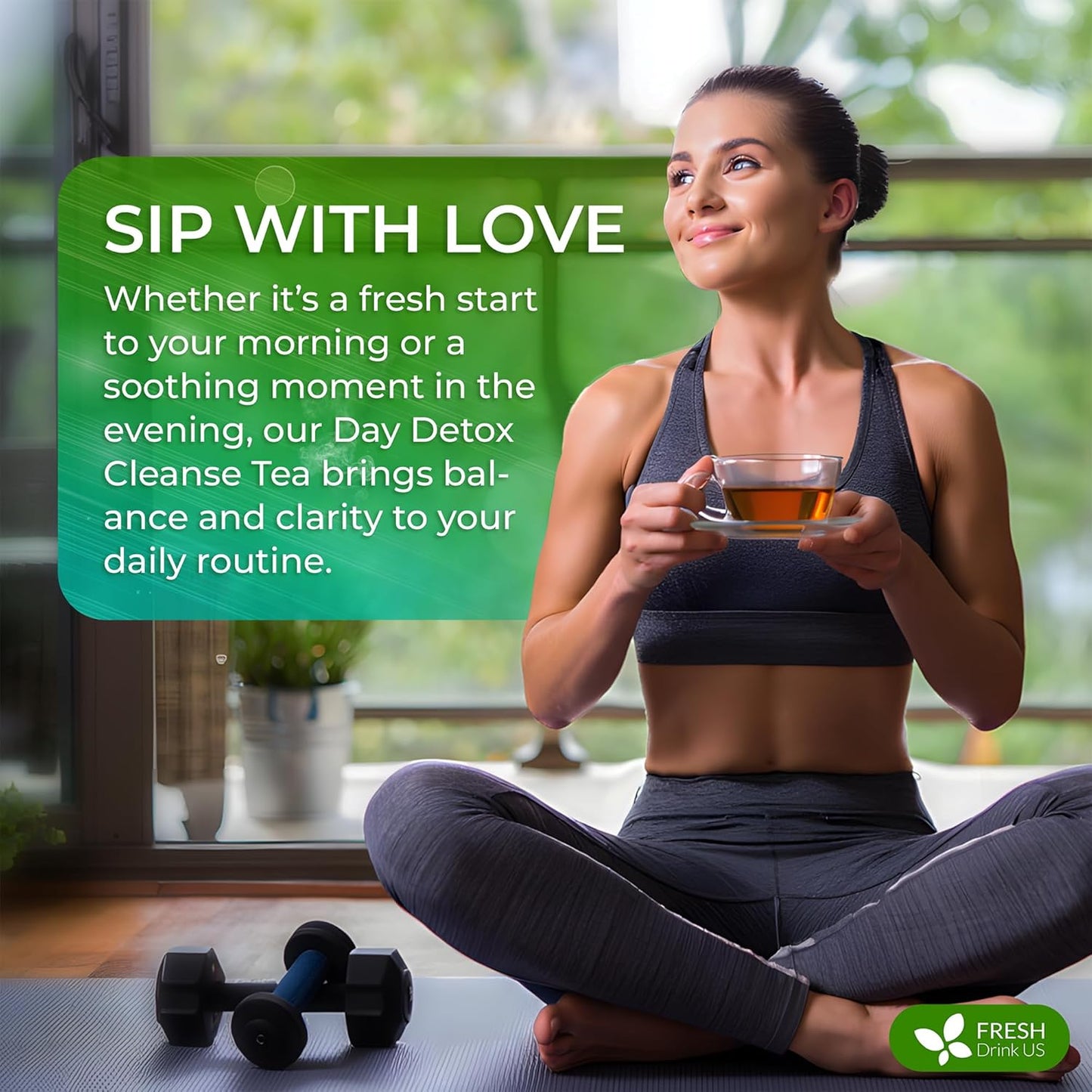 FreshDrinkUS, 30 Teabags of Herbal Day Cleanse Tea – 30 Day Program | Refreshing Mint Blend with Dandelion, Senna & Hibiscus | Naturally Supports Wellness & Light-Feeling | Caffeine-Free Herbal Tea