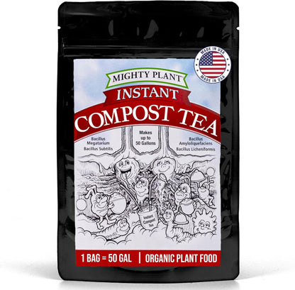 Organic Instant Compost Tea (1 lb) – Probiotic Plant Food Bloom Booster & Yield Booster for Hydroponics & All Gardening Types | Microbial Formula Converts Amino Acids for Enhanced Growth (1, Pounds)