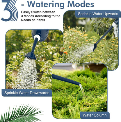 2 Gallon Watering Can for Outdoor Plants, Plant Watering Can with Removable Long Spout and Stainless Steel Sprinkler Head, Large Water Can for Garden Flowers Vegetables