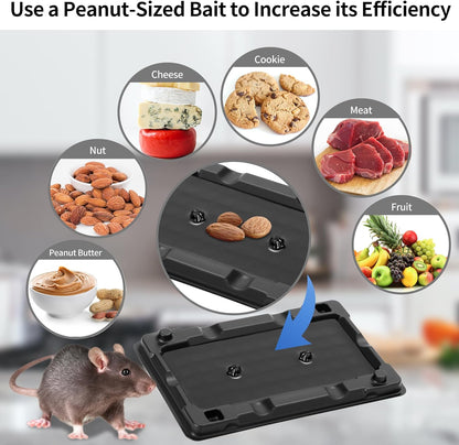 LULUCATCH Mouse & Insect Glue Traps, 10 Pack Pre-Scented Sticky Mouse Traps Indoor for Home, Non-Toxic Glue Boards for Mice, Cricket, Roach, Lizard, Bug, Pet Safe for House & Garage