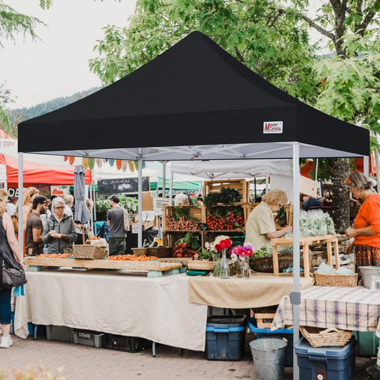 MASTERCANOPY Pop Up Canopy Tent Commercial Grade 10x10 Instant Shelter (Black)