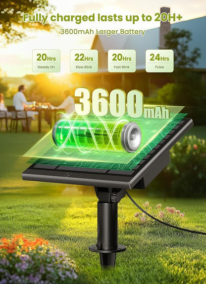 Brightown 58FT Solar String Lights Outdoor with Remote Cable Ties and Hooks, Commercial Grade Patio Lights with 26 LED Shatterproof Bulbs, 3 Light Modes Hanging Light for Backyard Party Decor