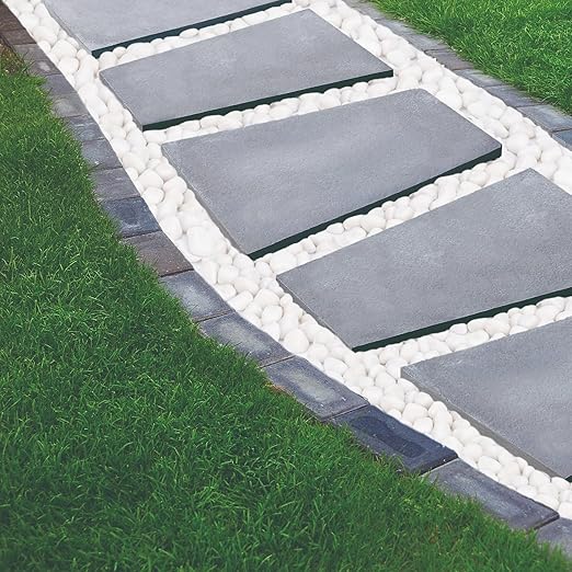 15 lbs White Rocks for Landscaping, 1-2 inch Large White Rocks for Plants, Decorative Polished Stones for Garden, Walkways, Yard, Plants Pots, Vases, Crafts