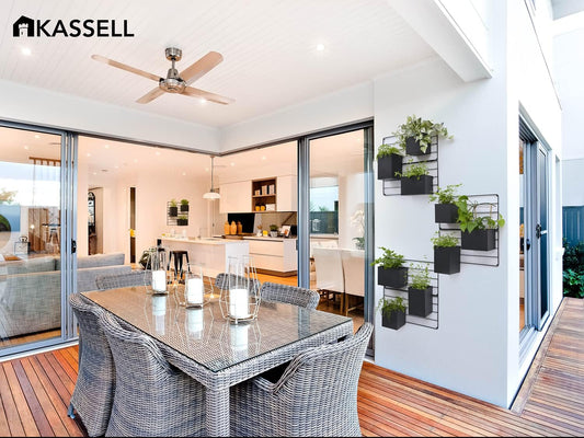 KASSELL Vertical Garden Wall Planter. Wall Mounted for Indoor Outdoor. All Metal Black Vertical Planter with No Assembly Required. Planter for Indoor Plants Flowers, Herbs, Succulents and Plants