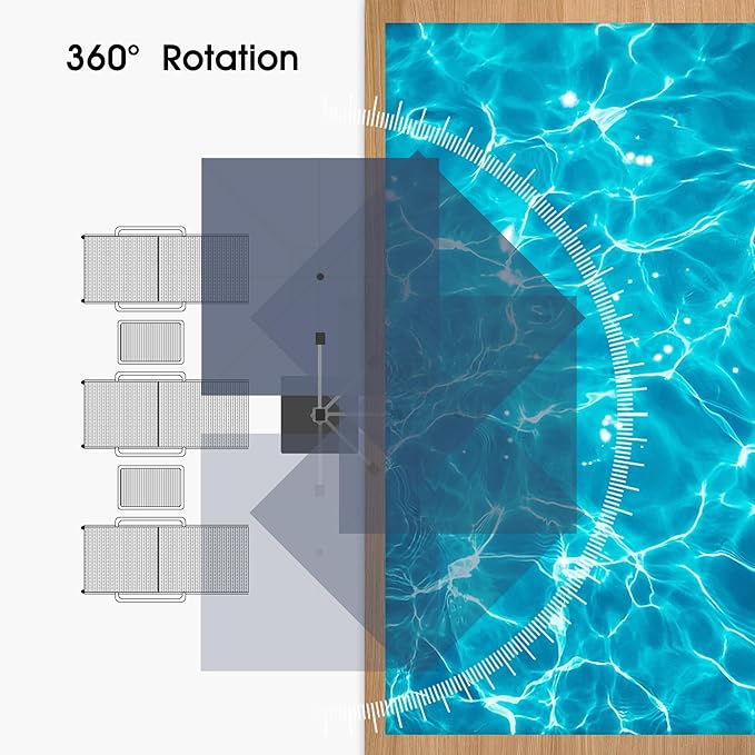 PURPLE LEAF 12 FT Cantilever Patio Umbrellas with Base Included, Large Square Offset Umbrella with 360° Rotation, Outdoor Aluminum Pool Umbrella for Pool Lawn Garden, Navy Blue