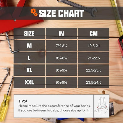 HANDLANDY Work Gloves for Men & Women, Utility Mechanic Working Gloves Touch Screen, Flexible Yard Work Gloves