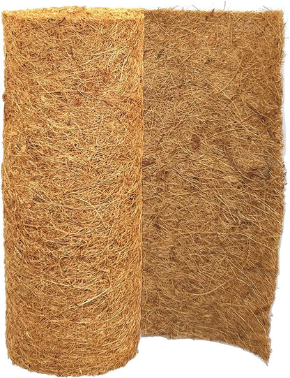 12x80 inch Natural Coco Liner Roll Coconut Coir Liner Sheets Coco Mat for Planter Window Box Flower Basket Garden Decoration Animal Pet Pad Liner