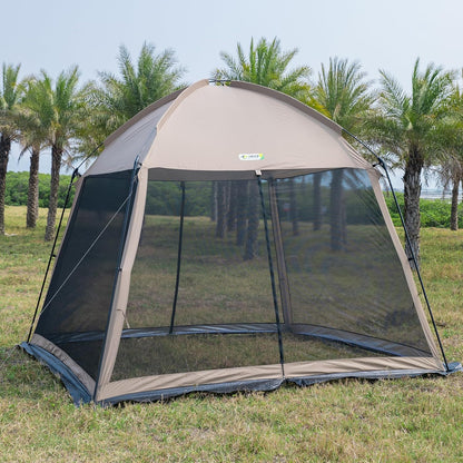 11x11 Ft Screen House Tent - Instant Pop Up Mesh Canopy Shelter with Waterproof & Sunshade Roof, Easy Setup for Camping, Backyard, Beach, Picnic