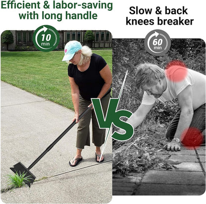 Garden Flat Shovel Scraper, Multifunctional Garden Cleaning Shovel with 59 Inch Long Handle, Heavy Duty Outdoor Floor Scraper for Weed Cleaning,Trenching,Edging and Removing Snow,Ice,Weeds,Dirty,Moss