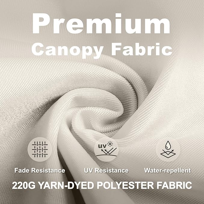 12FT Cantilever Umbrella with Base Large Curvy Outdoor Aluminum Offset Umbrella w/ 360° Rotation, UV Resistant Canopy for Patio, Garden, Backyard, Creamy White