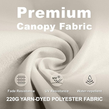 12FT Cantilever Umbrella with Base Large Curvy Outdoor Aluminum Offset Umbrella w/ 360° Rotation, UV Resistant Canopy for Patio, Garden, Backyard, Creamy White