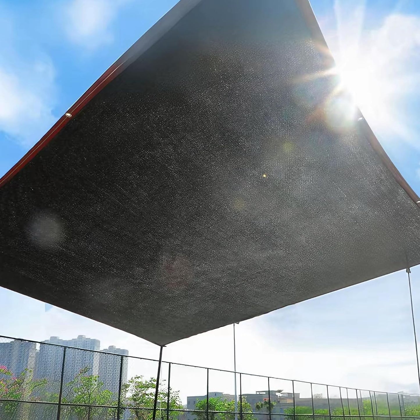 winemana Black Shade Cloth 50%, 5x10 FT Mesh Tarp - Garden Shade for Greenhouse, Patio, Vegetables, Plants Cover and Chicken Coops, Sun Shade Net for Outdoor Protection with Reinforced Grommets