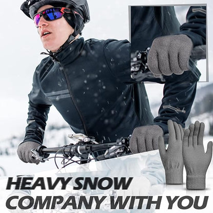 SATINIOR Magic Winter Gloves Unisex Gloves Knit Stretchy Mitten Full Fingers Warm Mitten for Men Women Sports