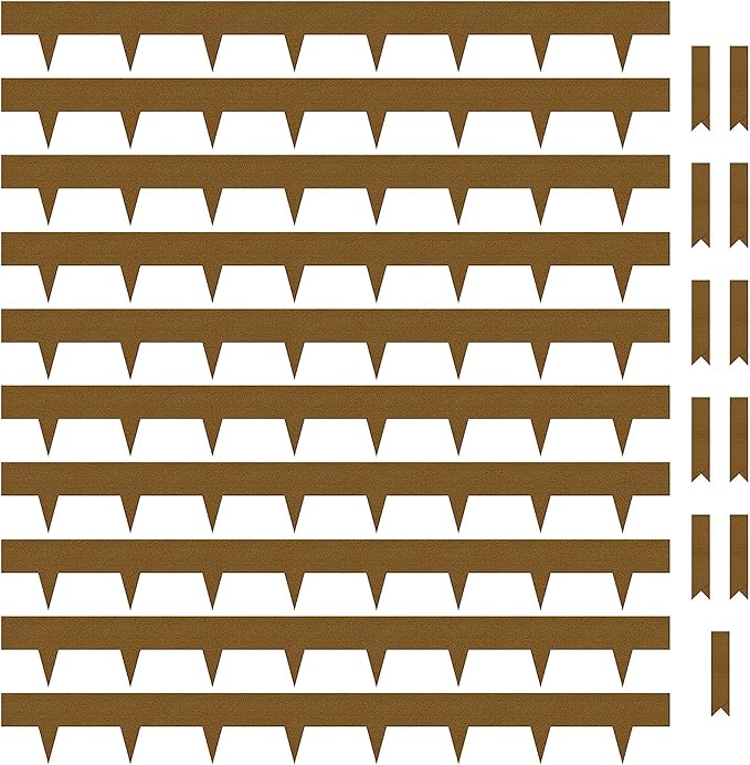 Worth Garden 10-Pack Corten Steel Landscape Lawn Edging - 4.5in H Rust Patina Finish Bendable Metal Strips - Hammer-in Pre-Rusted Border w/ 11 Clips - Yard Pathway Divider (33Ft Total)