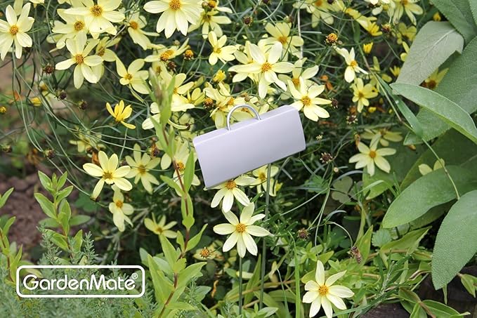 GardenMate 25-Pack Weatherproof Large Zinc Metal Plant Labels, Height 11.5", Label Area 3 1/2 x 1 1/4"