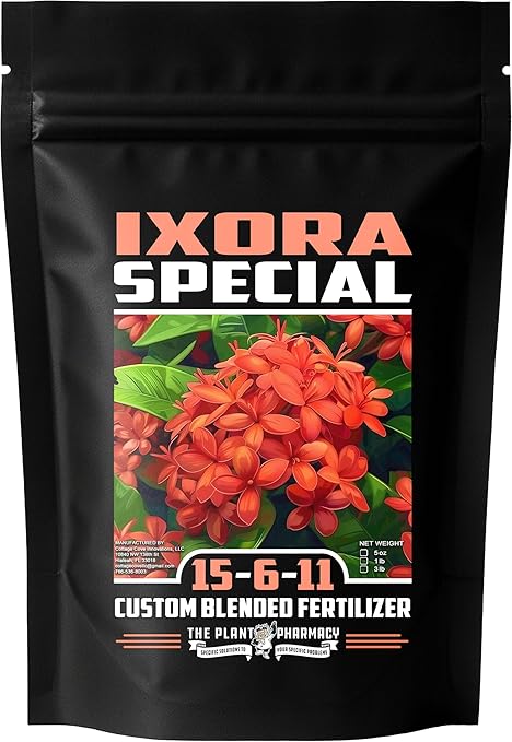 Fertilizer Commercial Grade | Ixora Select 15-6-11 | 1 Pound | Custom Professional Mix | Granular Slow Release | 90-Day Soil Acidifier | Acid-Loving Plants Ixora Gardenia Azalea Camellia | Topdress