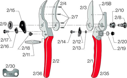 Felco F2 Pruning Shears – 9.25" Swiss-Made Garden Clippers for Professional Pruning | Hand Pruners for Gardening | Garden Tool Cutter with Precision Bypass Blade, Aluminum Body, Replaceable Parts