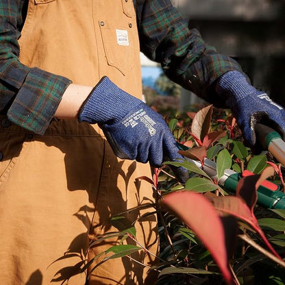 ANDANDA Cut Resistant Gloves Level C, 3D Comfort Stretch Fit, PU Coated Work Gloves with Power Grip, Ideal Work Gloves for Men/Women Handle Glass, Sharp Metal, Blue(XL),1Pair