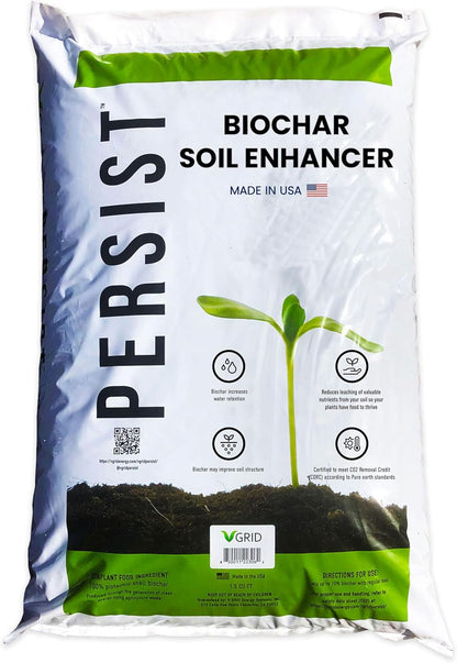 Persist Horticultural Charcoal 1.5 cuft, Biochar Soil Amendment for Plants, Improves Soil Quality, 100% Natural Active Carbon and Fertilizer Enhancer for Gardens.