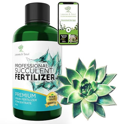 Professional Liquid Succulent Plant Fertilizer | 3-1-2 Concentrate for Plants and Flowers | Multi-Purpose Blend & Gardening Supplies | 8 oz Bottle