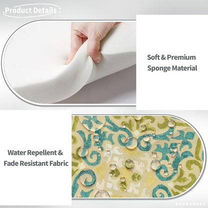 Indoor/Outdoor Chair Cushions 16x17 Inch, Patio Chair Cushions with Ties, All Weather Seat Cushions for Patio Furniture Home Garden Chair Use, Set of 4,Geometric Orange