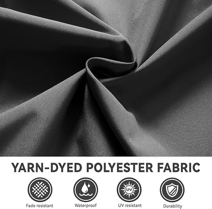 10x13 FT Cantilever Patio Umbrella Double Top Outdoor Rectangular Large Heavy Duty Aluminum Offset Umbrellas with 7 Level Tilt 360-degree Rotation for Pool Garden Deck, Grey