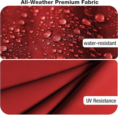 Joyside Outdoor Chair Cushions Set, 22x25/22x24 Inch Patio Furniture Deep Seat Cushions, Water Resistant & Thick Cushion, Outdoor Replacement Cushions for Seat and Sofa (Red, 2 Set)